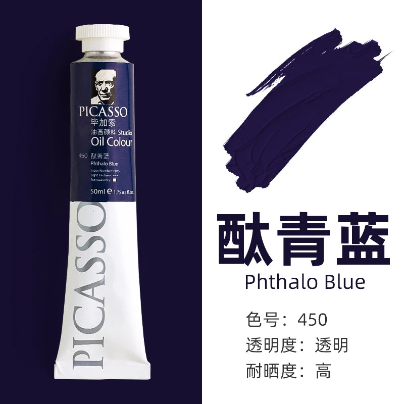 170ml LargeTubes Oil Paint Non-Toxic Excellent Tinting Strength, Mixable for Canvas Painting Artist Beginners DIY Art Supplies