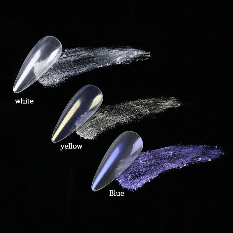 1Box Pearl Nails Glitter Powder Aurora Chrome Pigment Moonlight Shell Mirror Rubbing Dust UV Gel Polish Nail Supplies Decoration