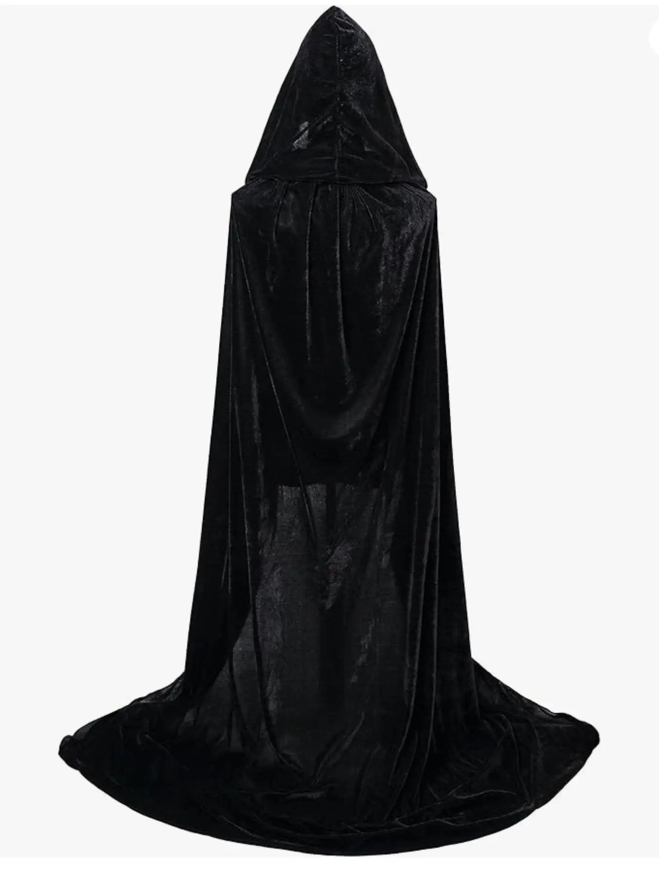 Adult Kids Halloween Pleuche Velvet Cloak Cape Hooded Medieval Costume Witch Wicca Vampire Halloween Cosplay Costume Cape