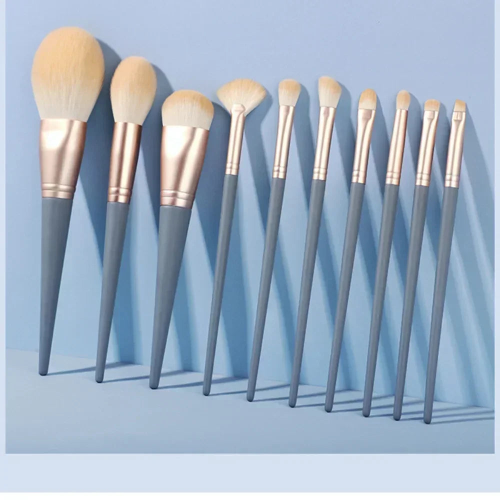 8-13Pcs Soft Makeup Brushes Set Eye Shadow Foundation Brush Women Cosmetic Brush Powder Blush Blending Brush Make Up Beauty Tool