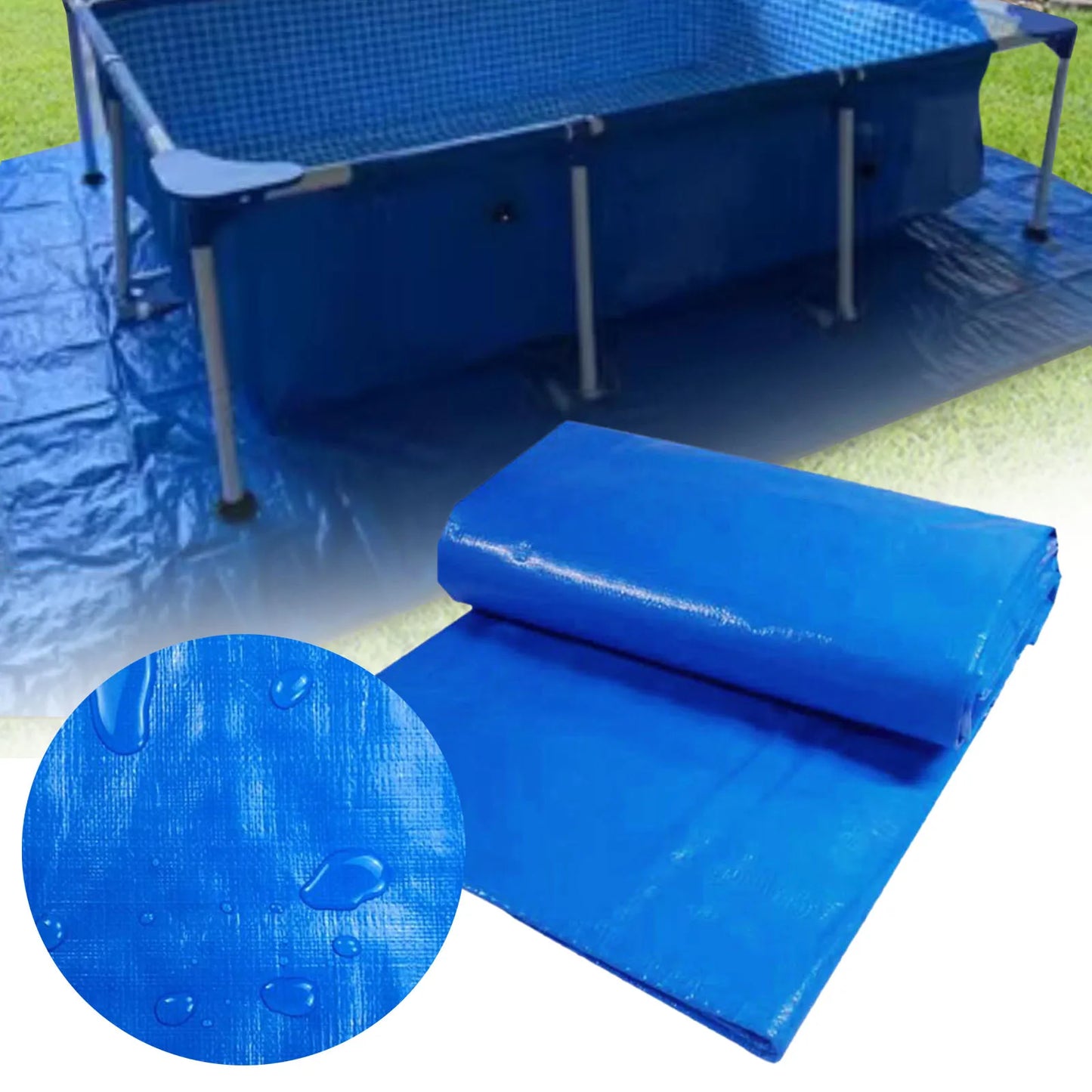 Pools above Ground Cloth Cover Rectangle Swimming Pool Mat for Water Sport