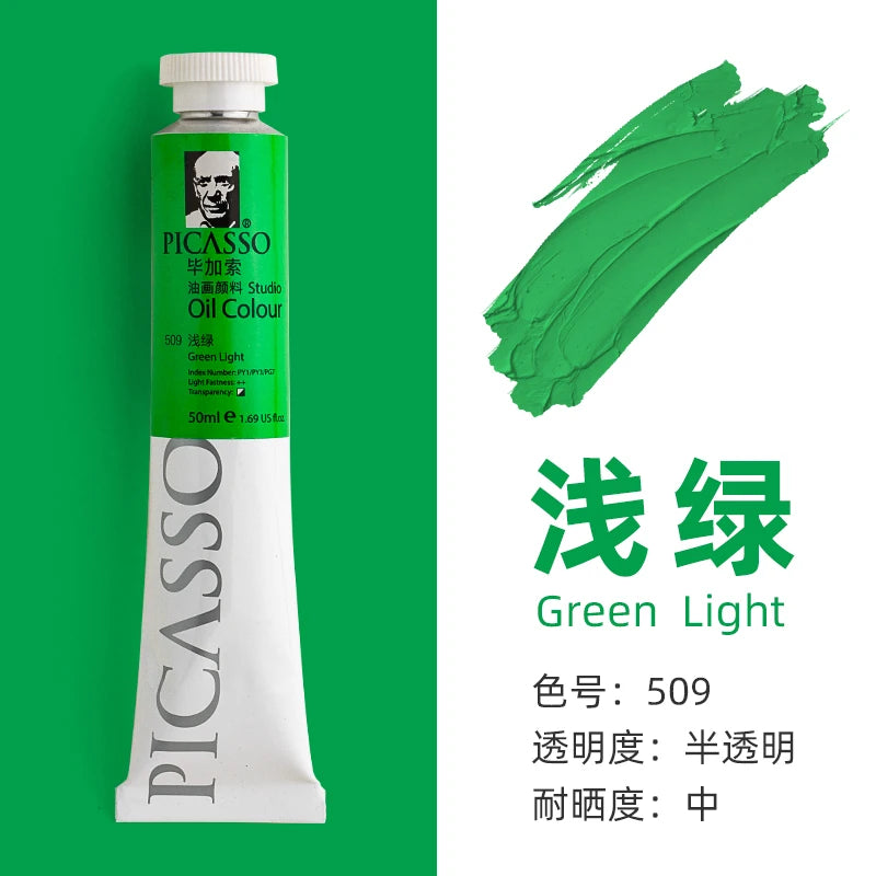 170ml LargeTubes Oil Paint Non-Toxic Excellent Tinting Strength, Mixable for Canvas Painting Artist Beginners DIY Art Supplies