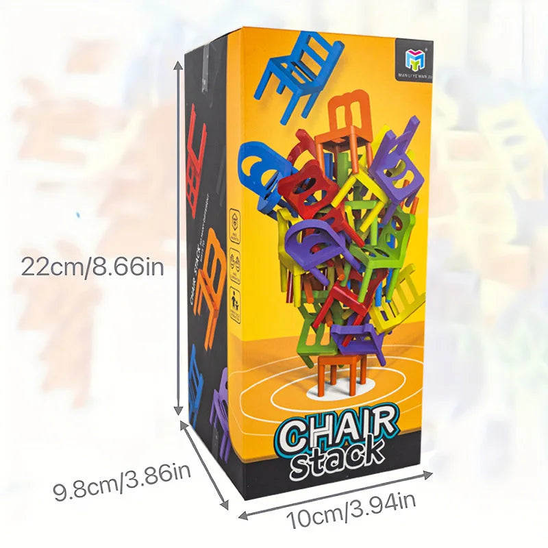 24-42pc children's puzzle folding chair toy parent-child interactive game for kids chair stack party game juego social games