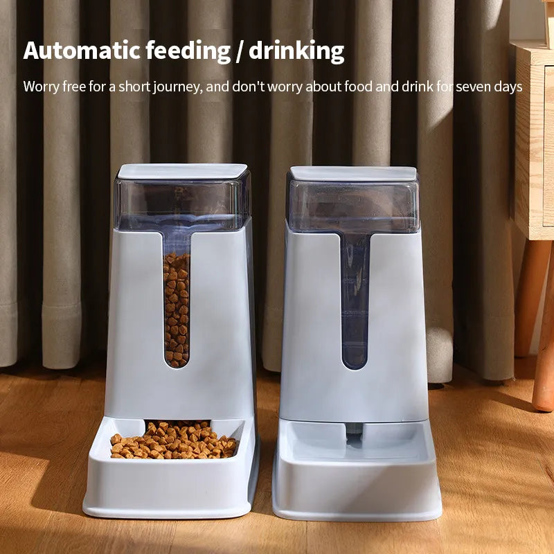 3.5L Auto Food Feeder Dispenser Dog Cat Bowl Feeder Large Capacity Dog Cat Water Food Feeding Pet Supplies Pet Fountain