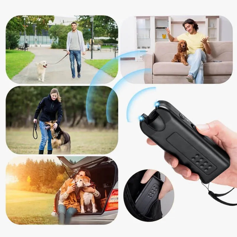 Ultrasonic Dog Repeller Handheld Barking Stop Luminous Ultrasonic Dog Driver Sonic Dog Bark Deterrent Device Anti Bark Dog Silen