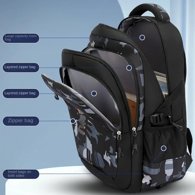 School Rolling backpack bag School Bags with wheels Student wheeled Backpacks for boys Children School Trolley Bag Waterproof