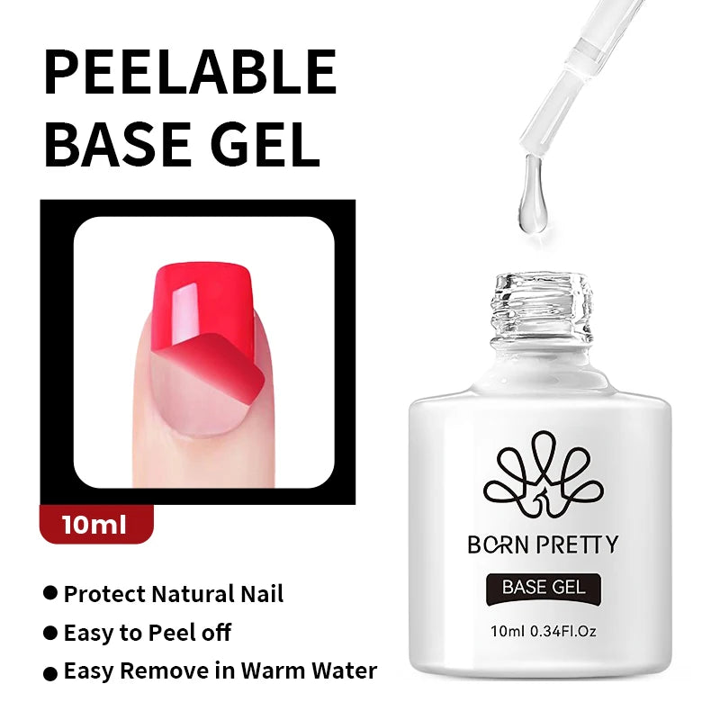 BORN PRETTY 10ML 8-in-1 Strong Nail Glue Gel Nail Polish Transparent Clear Function Gel Thickness Rubber Base Rhinestone Glue