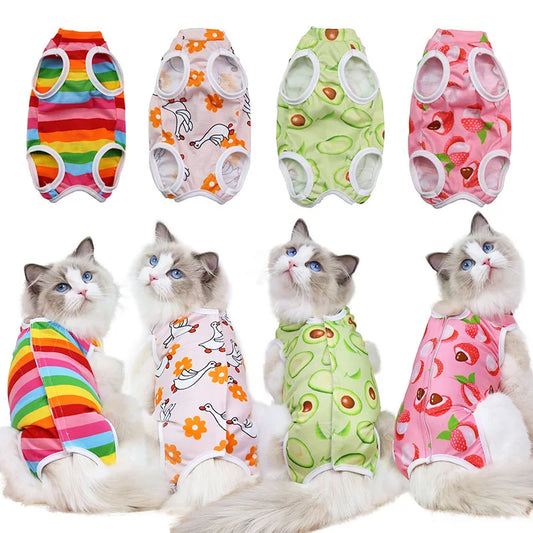 Cat Clothing Female Cat Sterilization Suit Weaning Suit Postoperative Dressing Anti Licking Elastic Pet cat Clothing