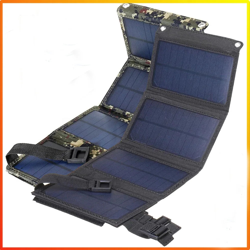 20W 5V Foldable USB Solar Panel Battery Portable Outdoor Mobile Phone Power Battery Charger camping equipment  hiking