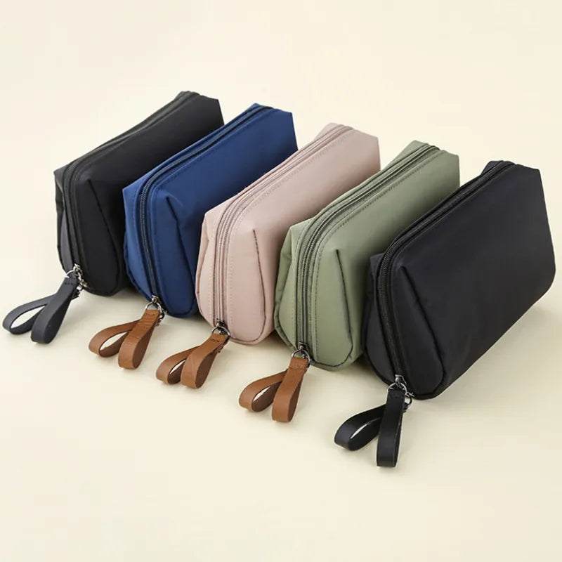 New Arrival Cosmetic Bag Simple Solid Color for Women Makeup Bag Pouch Toiletry Bag Waterproof Make Up Purses Case 2023