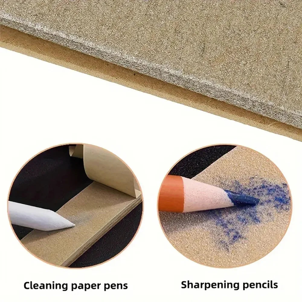 1/2/5pcs Sketching Pencil Sandpaper Board Sketching Charcoal Pencil Sharpening Sandpaper Set For Artist Art Drawing Supplies