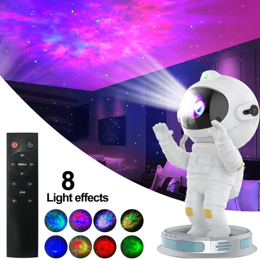 Astronaut Star Space Projector Galaxy Star Projector Starry Night Light LED Nebula Timer Remote Control Kids Gift Bedroom Decor