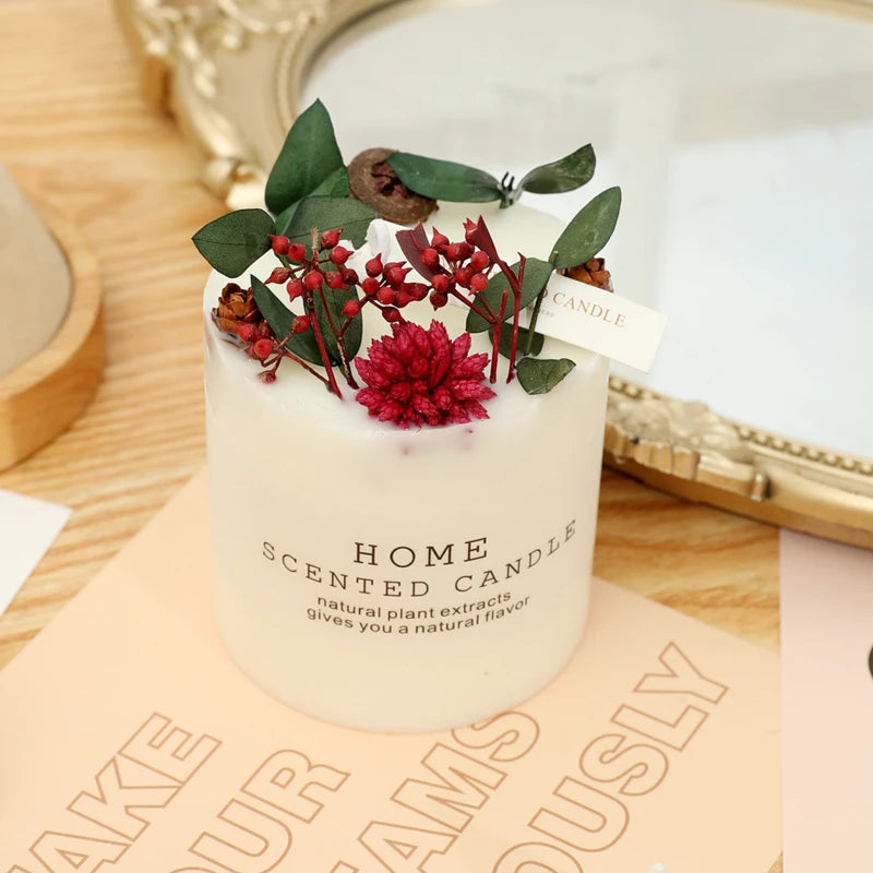 Soy Wax Fragrance Candles Romantic Pillar Candle Wedding Birthday Christmas Decoration Home Furnishing Scented Candle Hot Sale