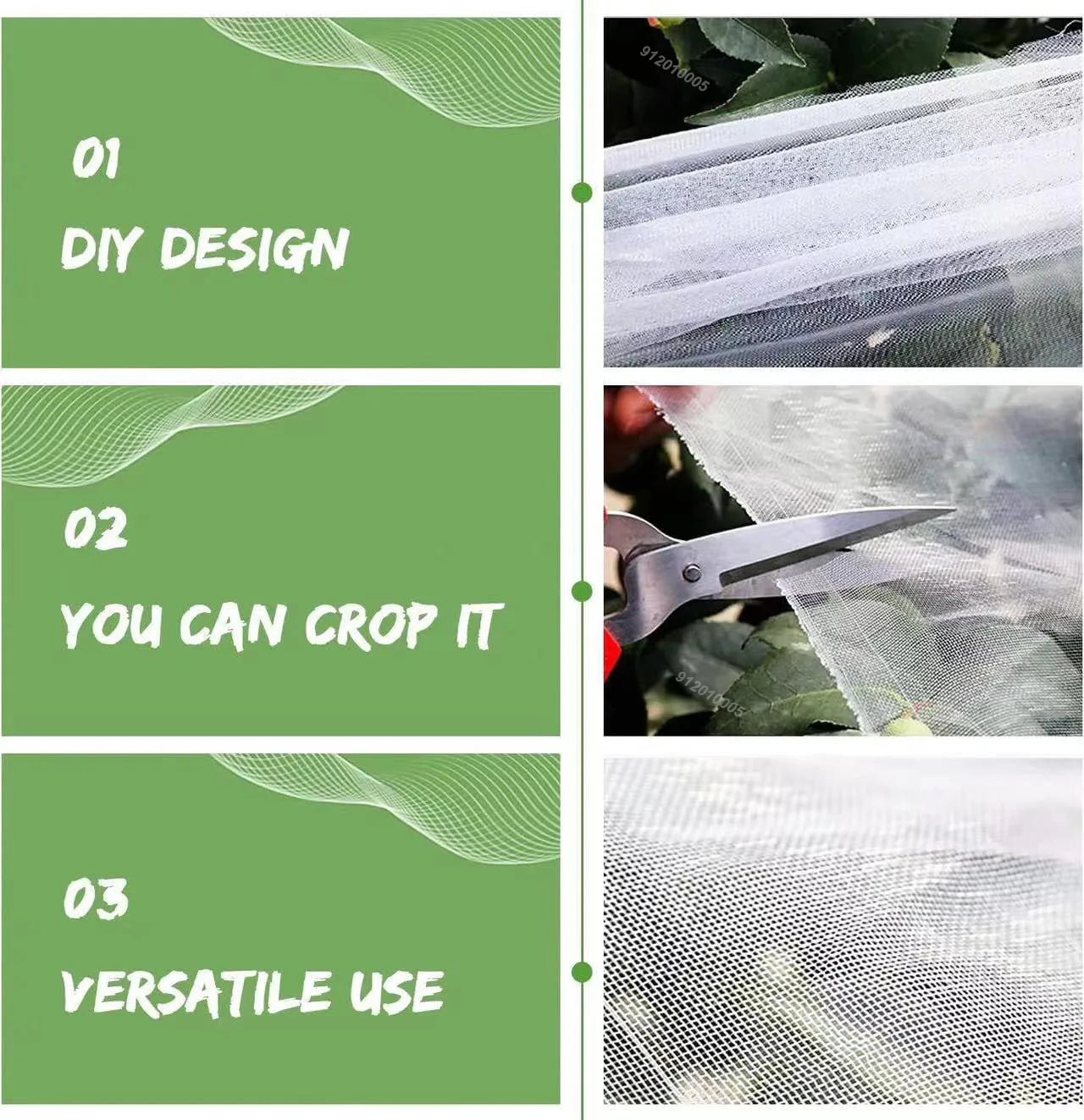 60 Mesh Plant Vegetables Insect Protection Net Garden Fruit Care Cover Flowers Protective Net Greenhouse Pest Control Anti-Bird