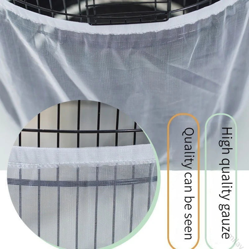 Nylon Mesh Bird Parrot Cover Nylon Breathable Mesh Bird Cage Protection Bird Parrot Cover Soft And Easy Catcher Clean Supplies