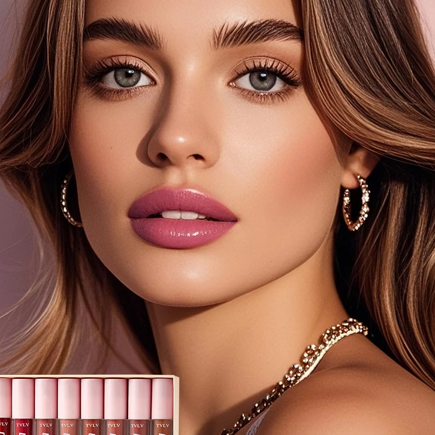 10 Color Mouth Red Lip Glaze Makeup Set, Exquisite, Practical, Comfortable, Portable, Easy To Apply Makeup Set Christmas gift