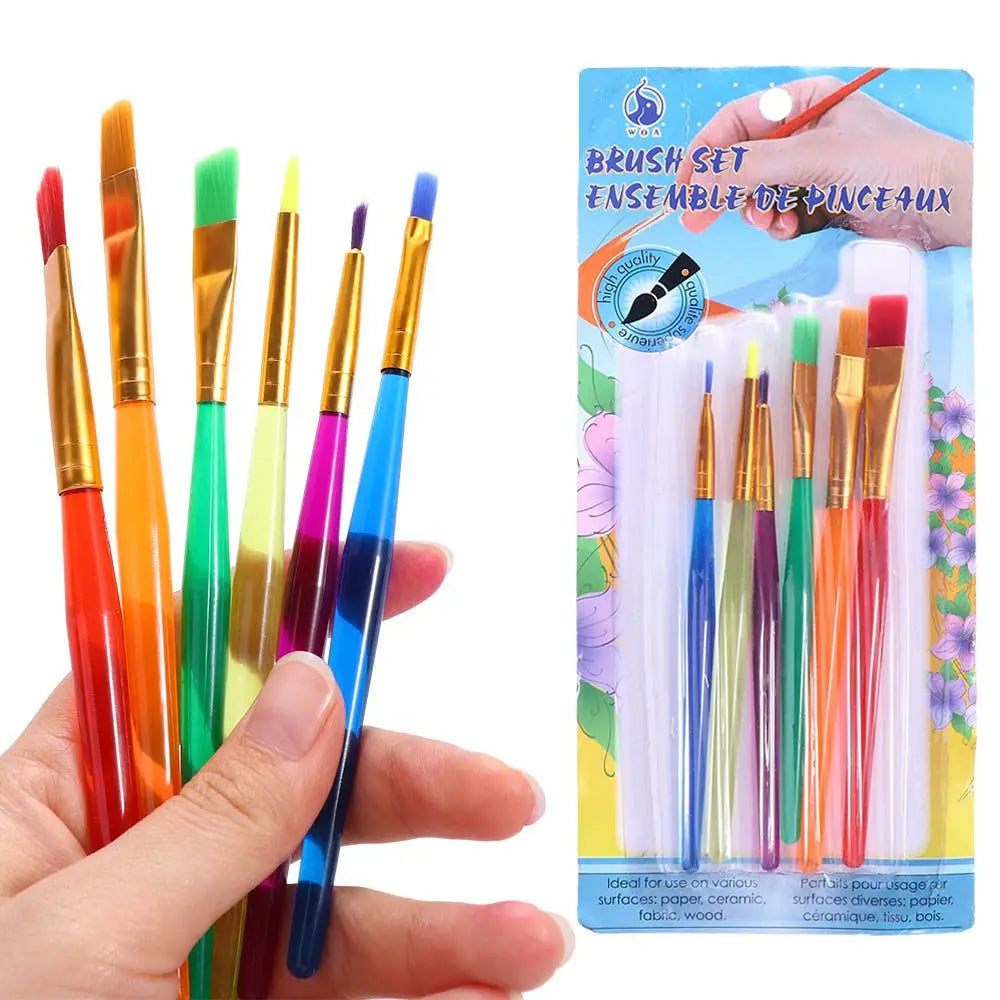 6pcs/set Paint Brushes Art Brush for Acrylic Oil Watercolor Artist Professional Painting Kits