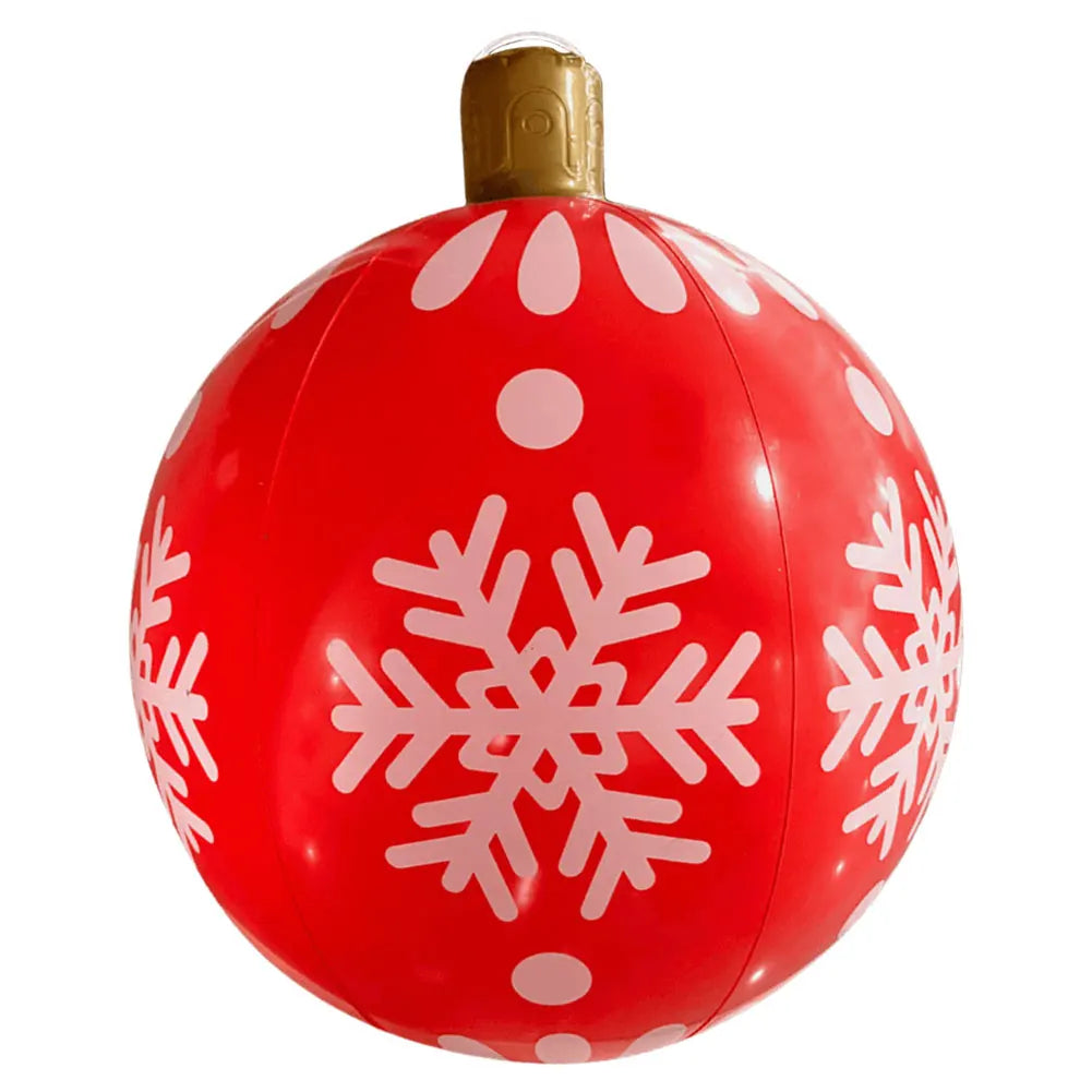 1PC Christmas Tree Decorations Balls Giant Inflatable Christmas Balls Outdoor Christmas Decorations PVC 60CM Snowman Balls