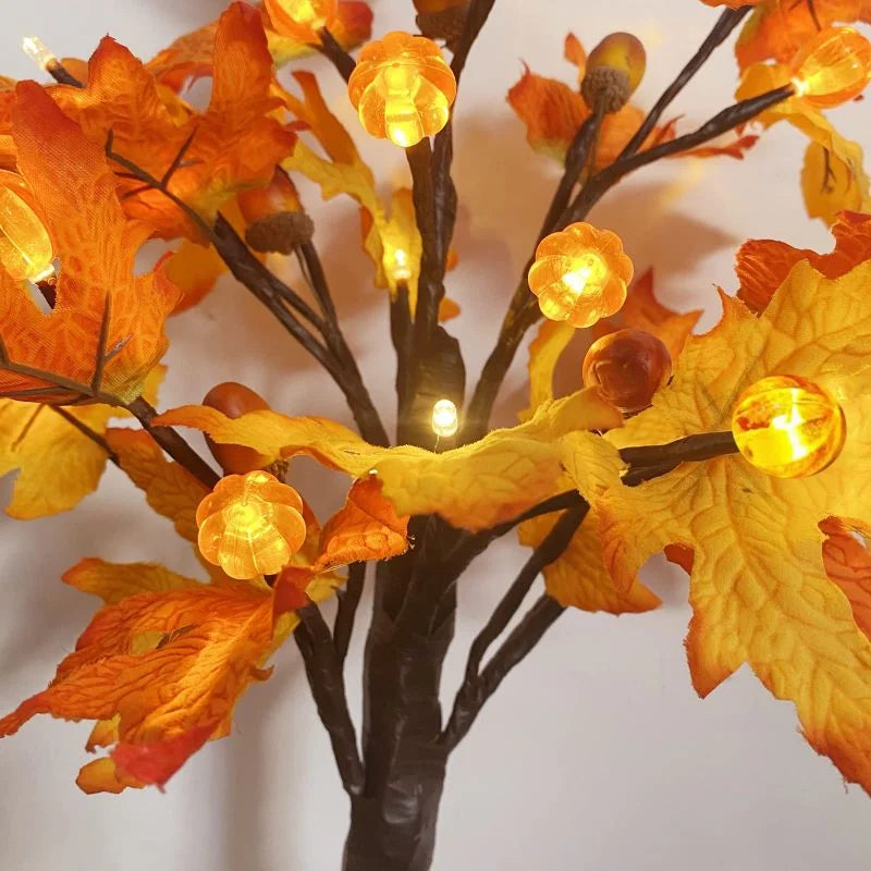 Halloween Led Tree Light Led Thanksgiving Maple Pumpkin Tree Lights Fall Maple Tree Glow Pumpkin Maple Tree Lights