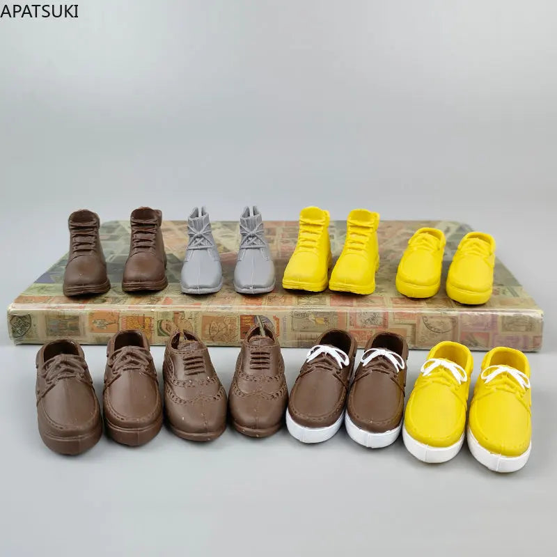 1:6 Fashion Doll Shoes For Ken Boy Doll Business Shoes For Barbie's Boyfriend Prince Ken Men 1/6 Dolls Accessories Toys