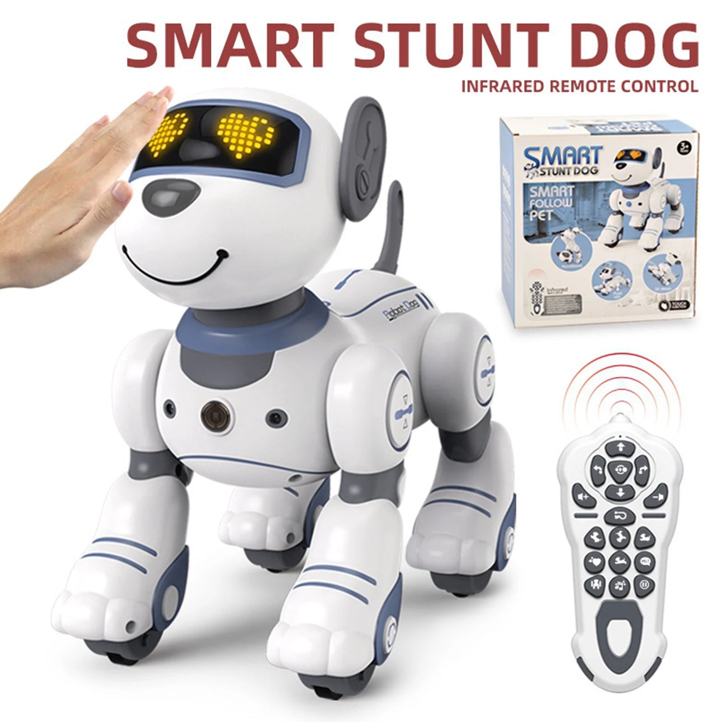 Funny RC Robot Electronic Dog  Music Robot Dog Stunt Dog Voice Command Programmable Touch-sense Children's Toys Boys Girls Gifts