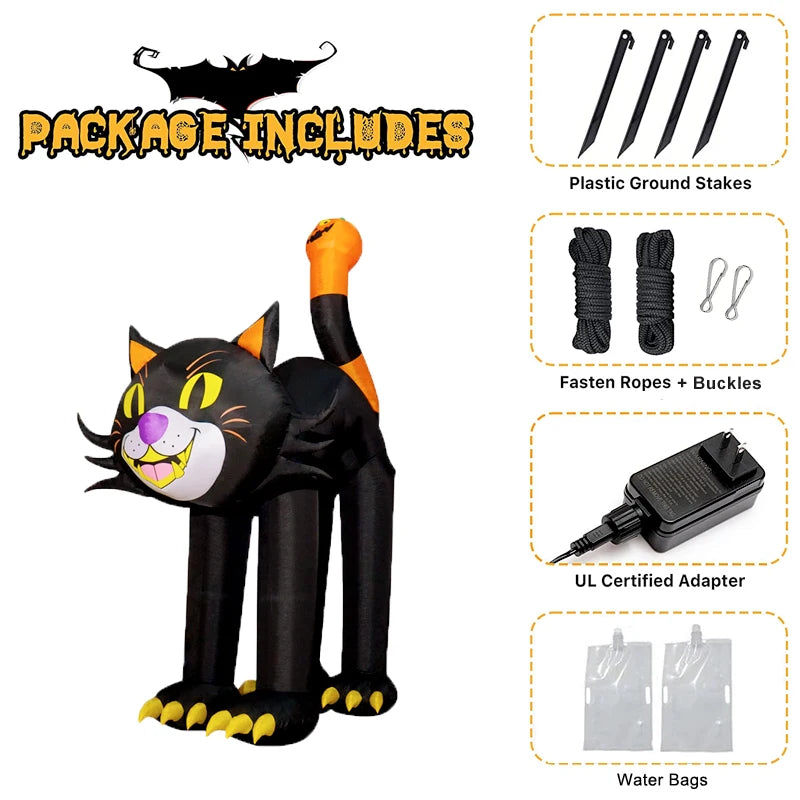 Inflatable Model Halloween Black Cat Halloween Inflatable Toys Outdoor Party Decorations Props