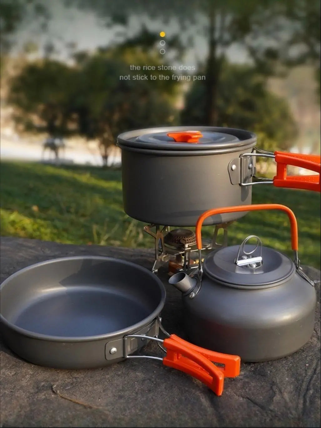 Camping Cookware Kit Outdoor Aluminum Lightweight Equipment Camping Cooking Kit For Traveling Trekking Hiking Supplies