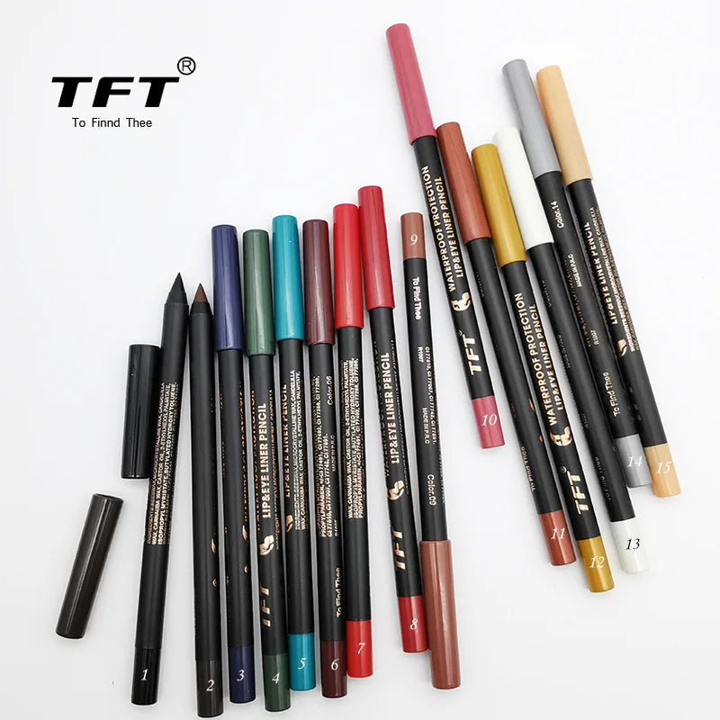 Long lasting Lipliner Pencil 15 Colors Make up Lip Cosmetic Matte Soft Lip Liner Stick As Eyeliner Pen For Women's Makeup Korean