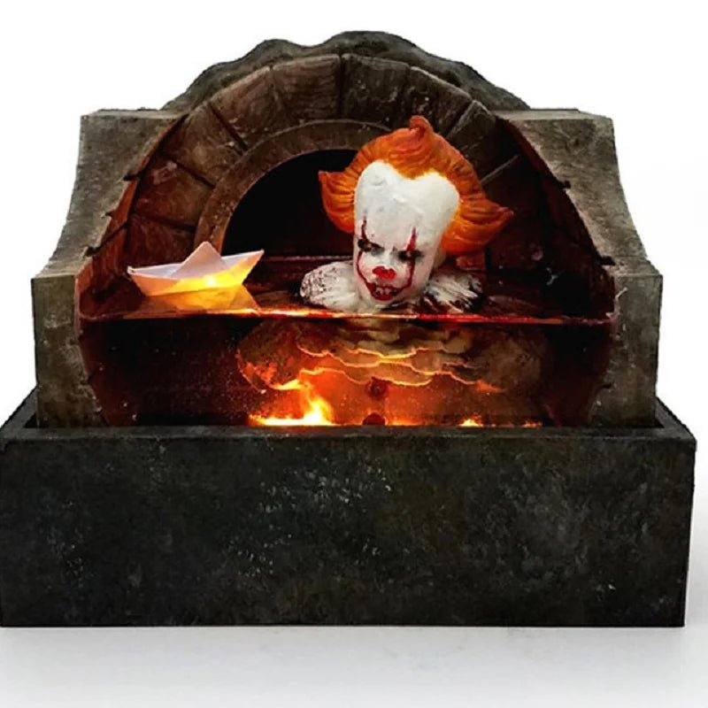 Horror Movie Sculpture Illuminated 3D Model Resin Craft Home Party Decor Statue Figure Halloween Decorations Collection Gifts