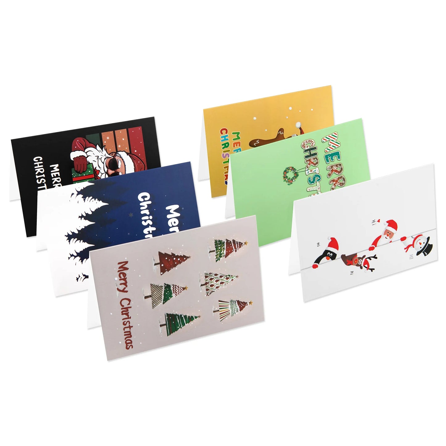24 Pcs 6x4 inch Christmas Greeting Cards with Envelopes New Year Card Packed in Box