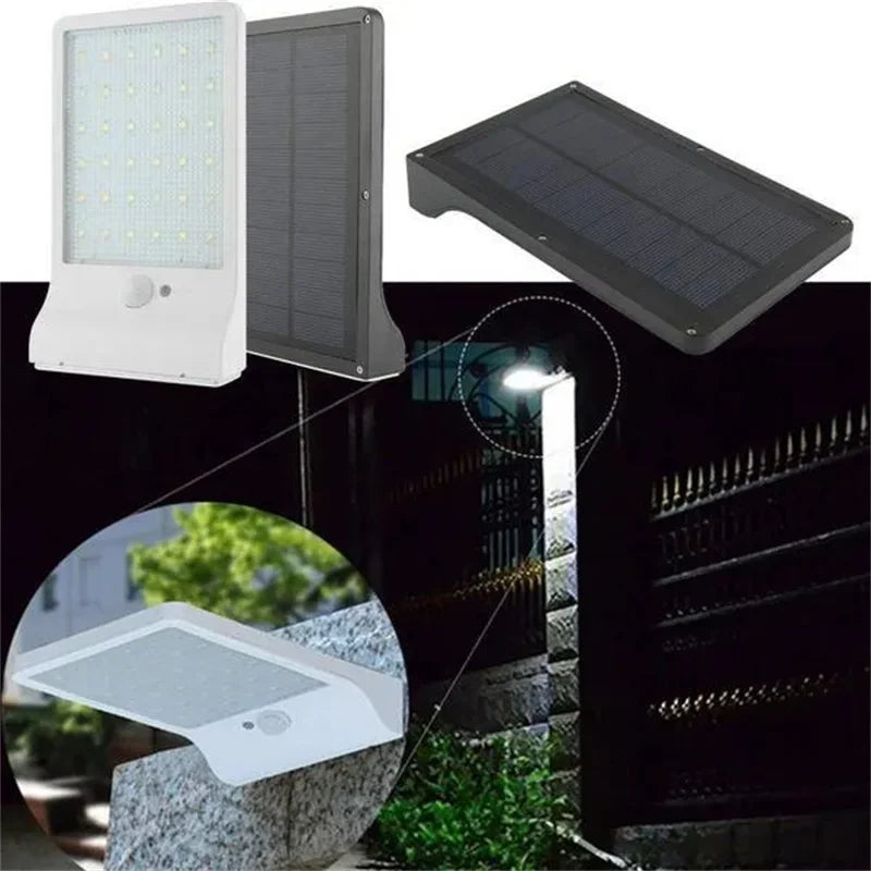 36/48LED Solar Power PIR Motion Sensor Garden Wall Lamp Household Outdoor IP65 Waterproof Light Courtyard Patio Decoration