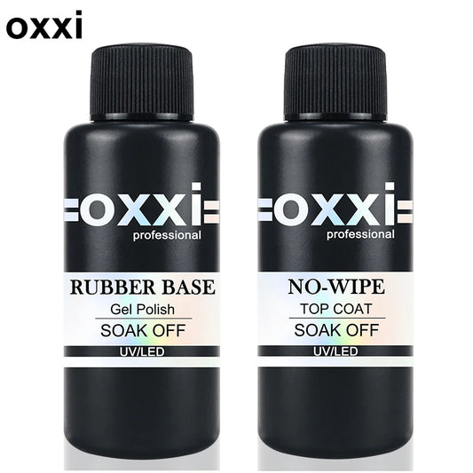 OXXI 50ml Large Capacity Rubber Base Gel Semi-permanent No Wipe Top for Gel Polish Manicure Thick uv led Nails Base Coat Gellac