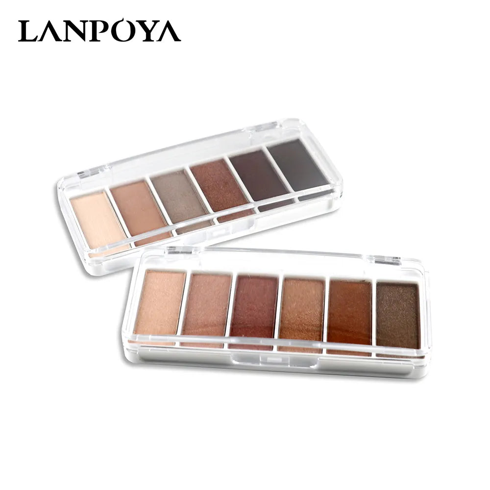 6 colors Eyeshadow Palette Matte Pearlescent Easy To Wear Brightening Natural Long-lasting Waterproof Makeup Cosmetic