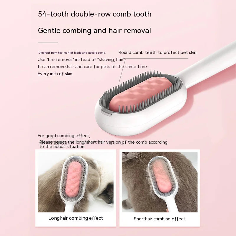 Cat Pet Cleaning Comb, Cat and Dog Hair Removal Brush, Cleaning Pet Grooming Brush, Water Injection, Massage, Pet Supplies