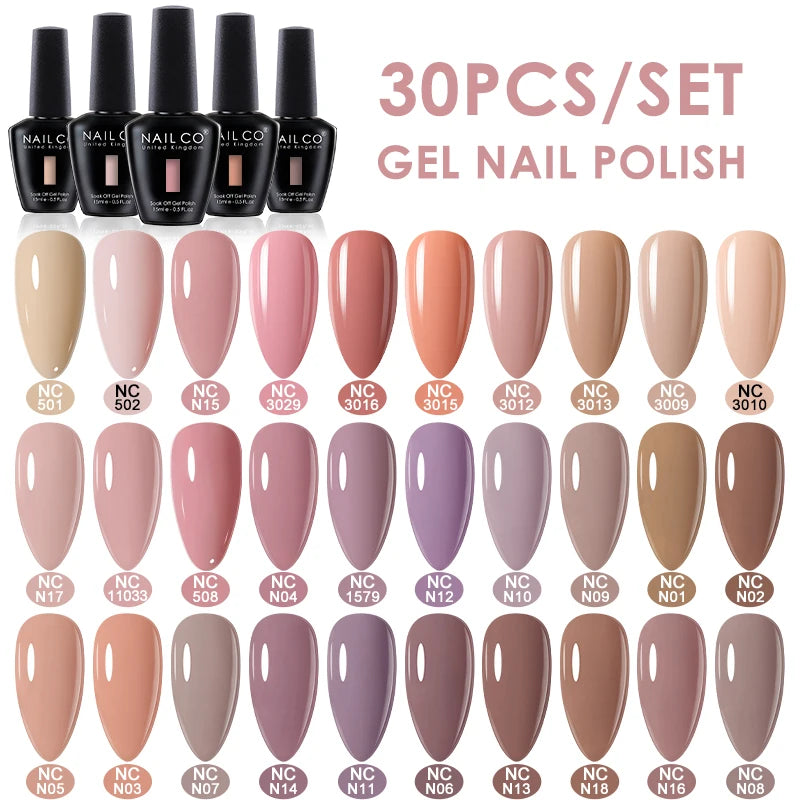 NAILCO 15ml 10/20pcs Gel Nail Polish Set Spring Summer Color UV Gel Nail Art All For Manicure  Gel Paint For DIY Professionals