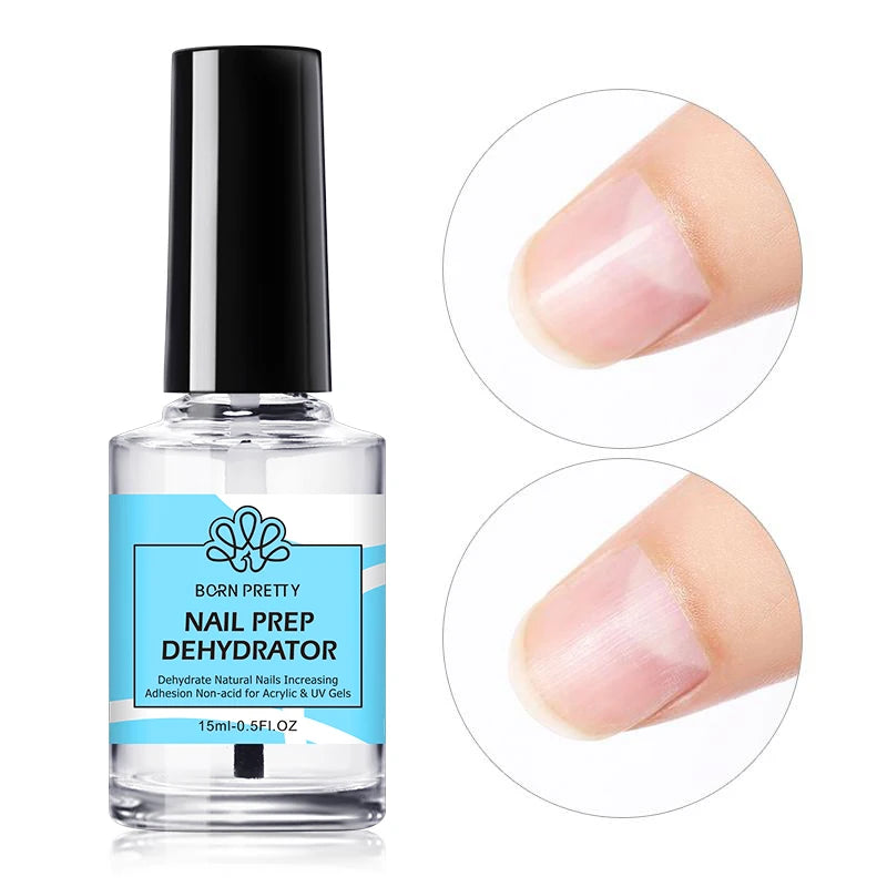 BORN PRETTY 10ML 8-in-1 Strong Nail Glue Gel Nail Polish Transparent Clear Function Gel Thickness Rubber Base Rhinestone Glue