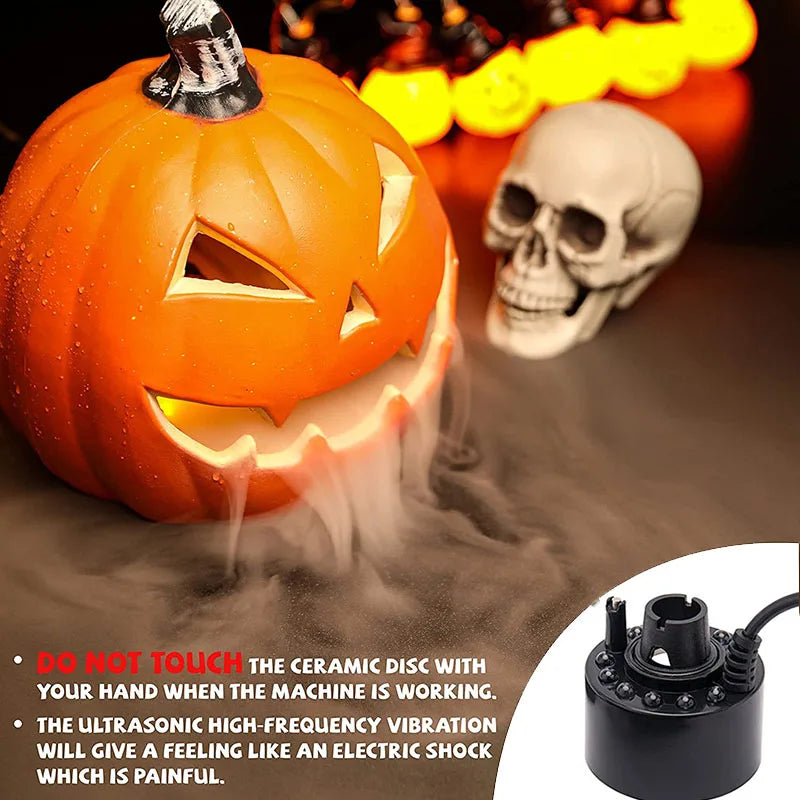 Halloween Mini Mist LED Pumpkin Light Fogger Water Party Prop Color Changing Holiday Party Decor Mist Maker Smoke Fog Machine