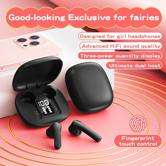 Js36 Bluetooth Headset Wireless Headset Power Display Stereo Waterproof Earbuds with Charging Bin for Sports Gift Music Box