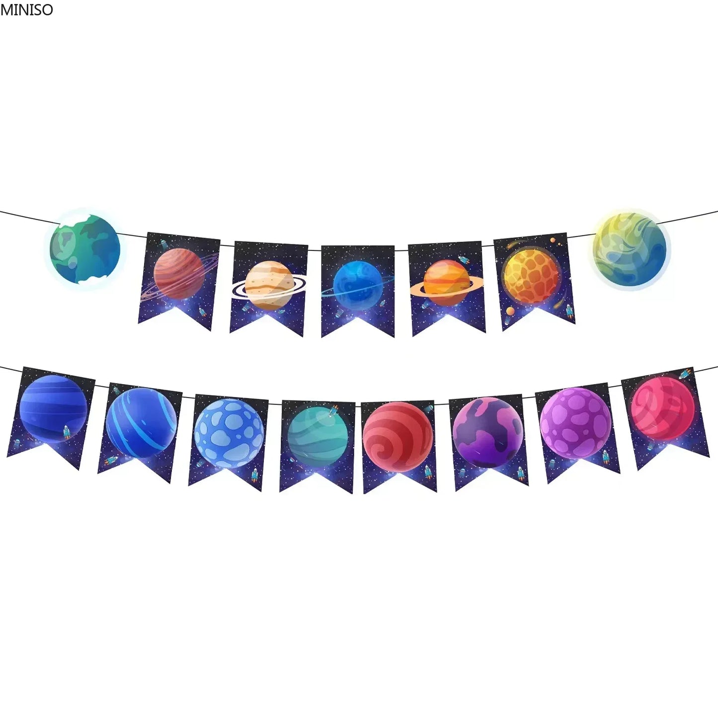 Outer Space Party Disposable Tableware Set Decorations Boy Kids Birthday Party Balloon Plate Cup Napkins Galaxy Party Supplies