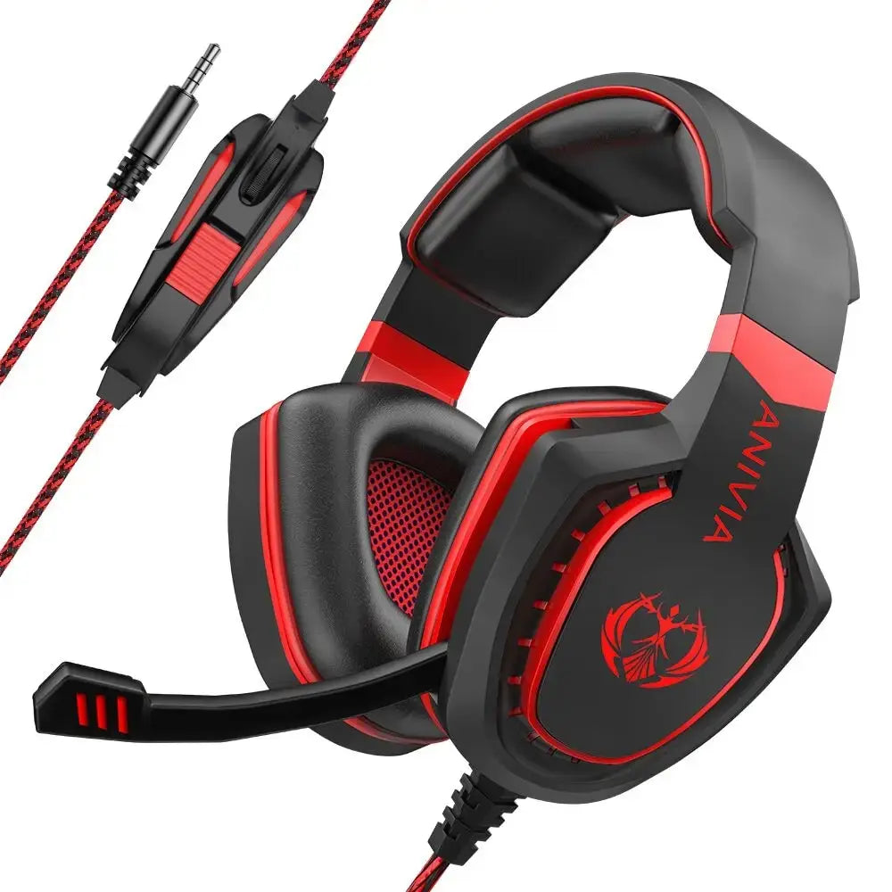 Gaming Headset Noise Isolating Overear Headphone with Mic.Volume Control Bass Surround Video Game for PC PS4 PS5 XBOX