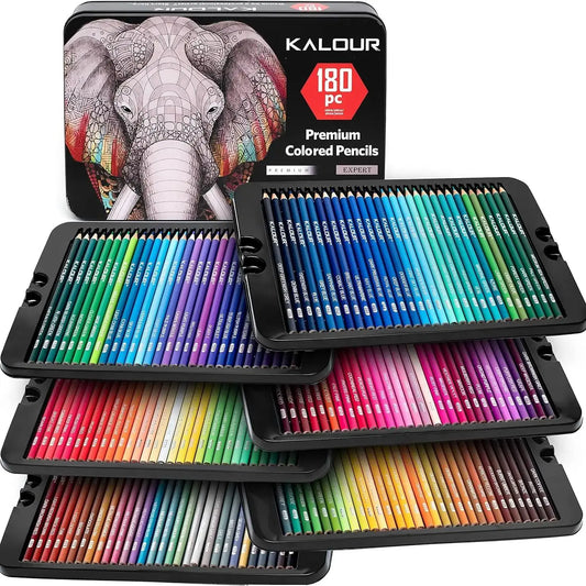 KALOUR 50/72/180/240/300 Pcs Oil Colored Pencils Set Professional Drawing Color Pencil For Artist Coloring Sketch Art Supplies