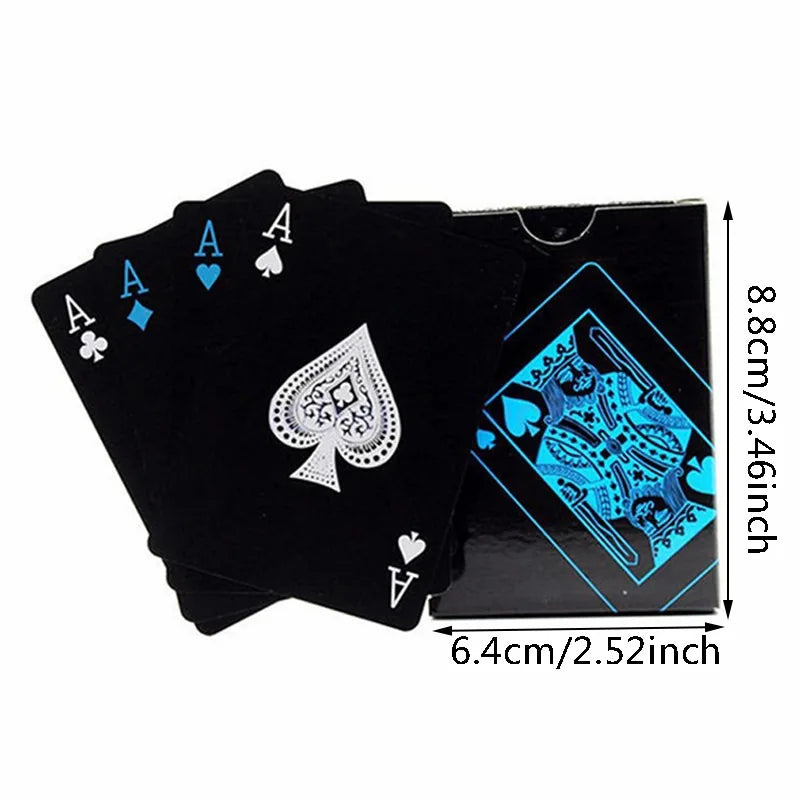 Black Playing Card Game Waterproof Creative Magic Tools Chessboard Props For Home Holiday Classic Party