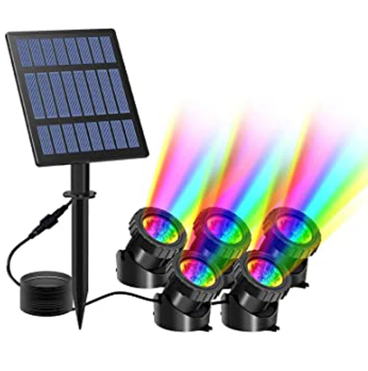 Solar Underwater Light Outdoor IP68 Landscape Street Garden Spotlight RGB LED Pond Aquarium Fish Tank Decor Pool Solar Lamp