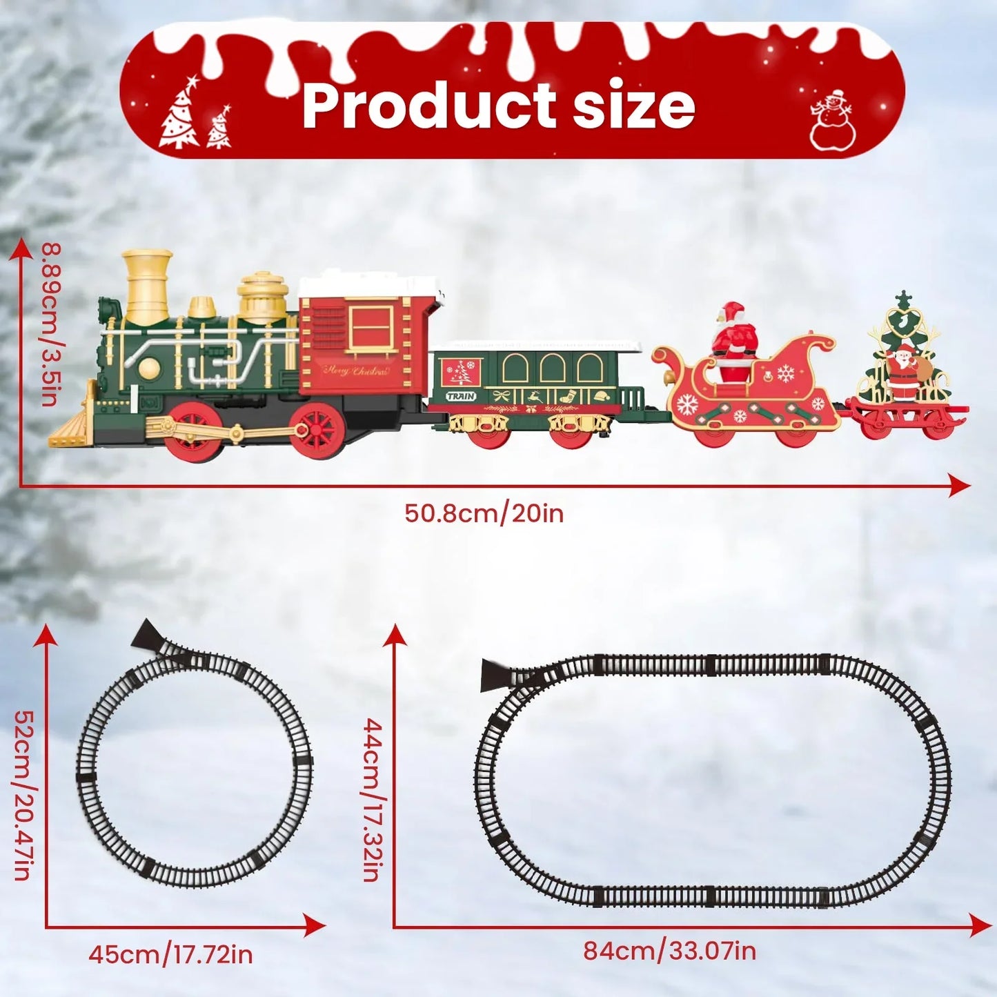 Track Cars Toys Christmas Gifts Electric Toy Train Set Children's Railway Locomotive Classic Steam Trains Car Vehicle Models Kid