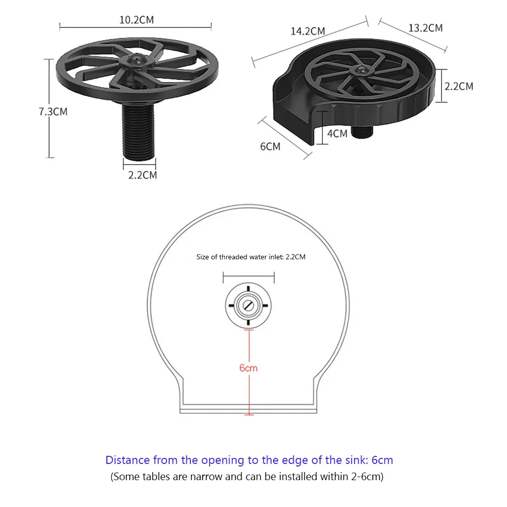 Automatic Glass Cup Washer High Pressure Kitchen Sink Rinser Bar Cup Cleaner Baby Bottle Washer for Beer Milk Cup Cleaning Tools