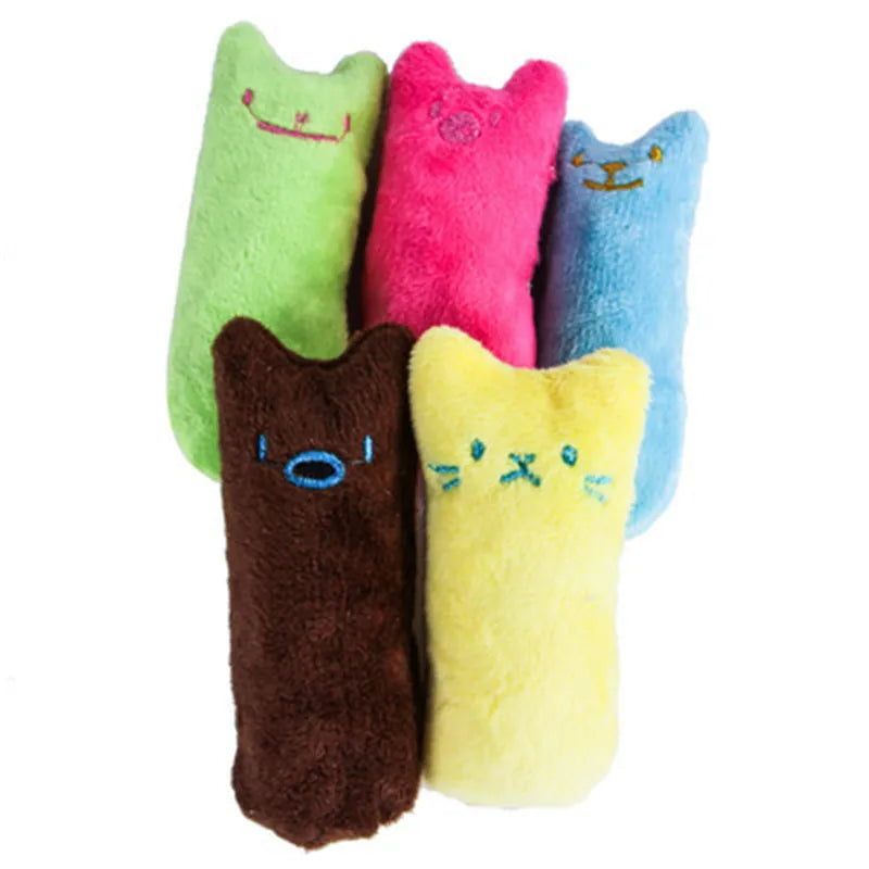 Catnip Molar Cat Toy Cute Cat fun Interactive Plush Toy Pet Chewing Sounding Toy Mint kitten claws Thumb Pillow Pet Accessories