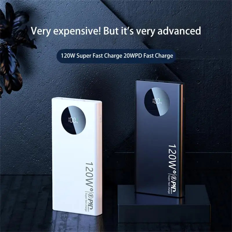 50000mAh Slim & Lightweight Power Bank 120W Fast Charging - Uninterrupted Power Supply Mobile Accessories