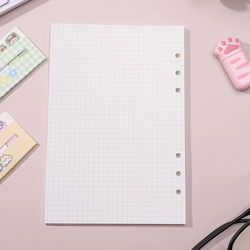 A5 Loose-Leaf Notebook Refill 45Sheet Spiral Binder Paper Index Inside Page Dot Grid Blank Stationery