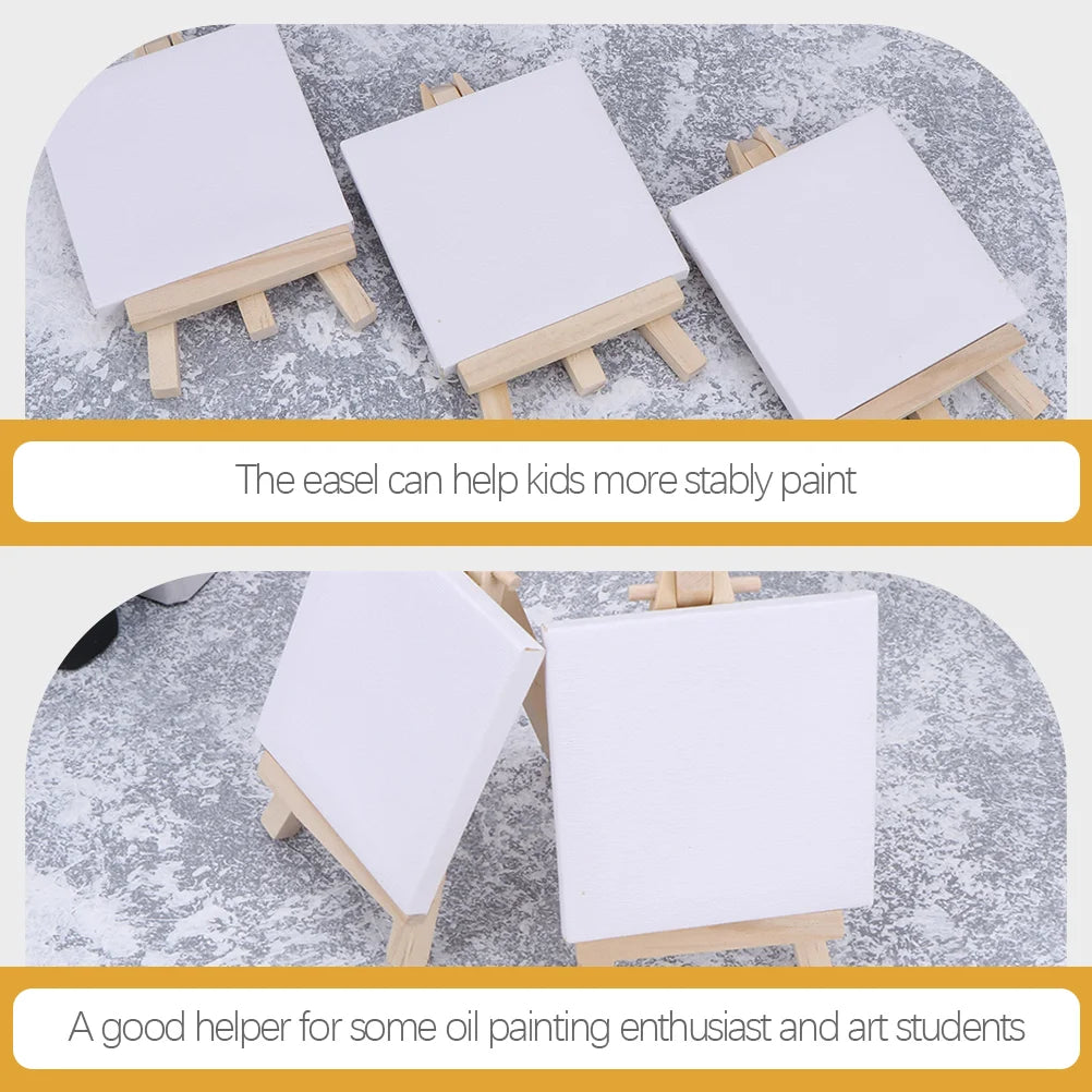 18 Sets Decorative Mini Canvases Crafted DIY Mini Decors Delicate Canvas Decors