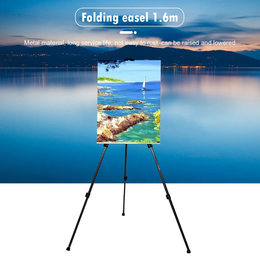 63 inch Aluminum Alloy Display Easel Stand with Carry Bag for Floor Table Top